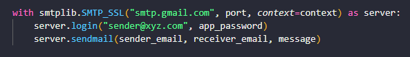 python send email smtp