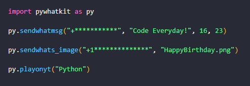 Python pywhatkit