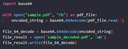 Python base64 Decode PDF File