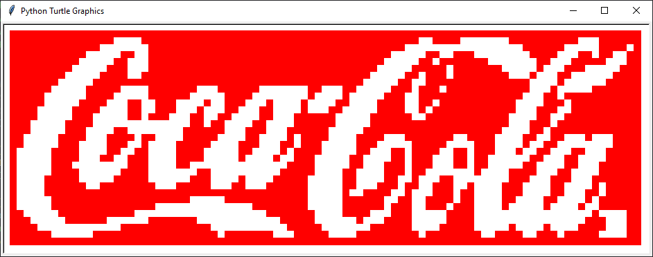 python pixel art logo coca-cola