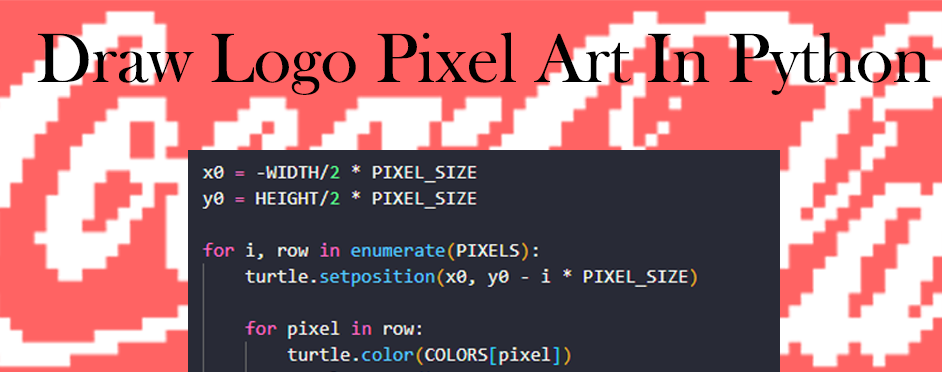 python pixel art logo coca-cola