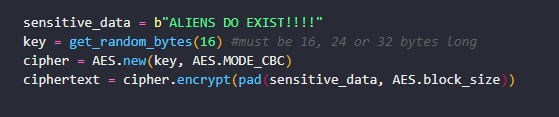 python aes cbc encrypt