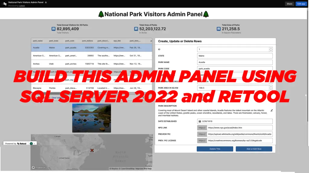 Build An Admin Panel in Retool with SQL Server 2022 Database